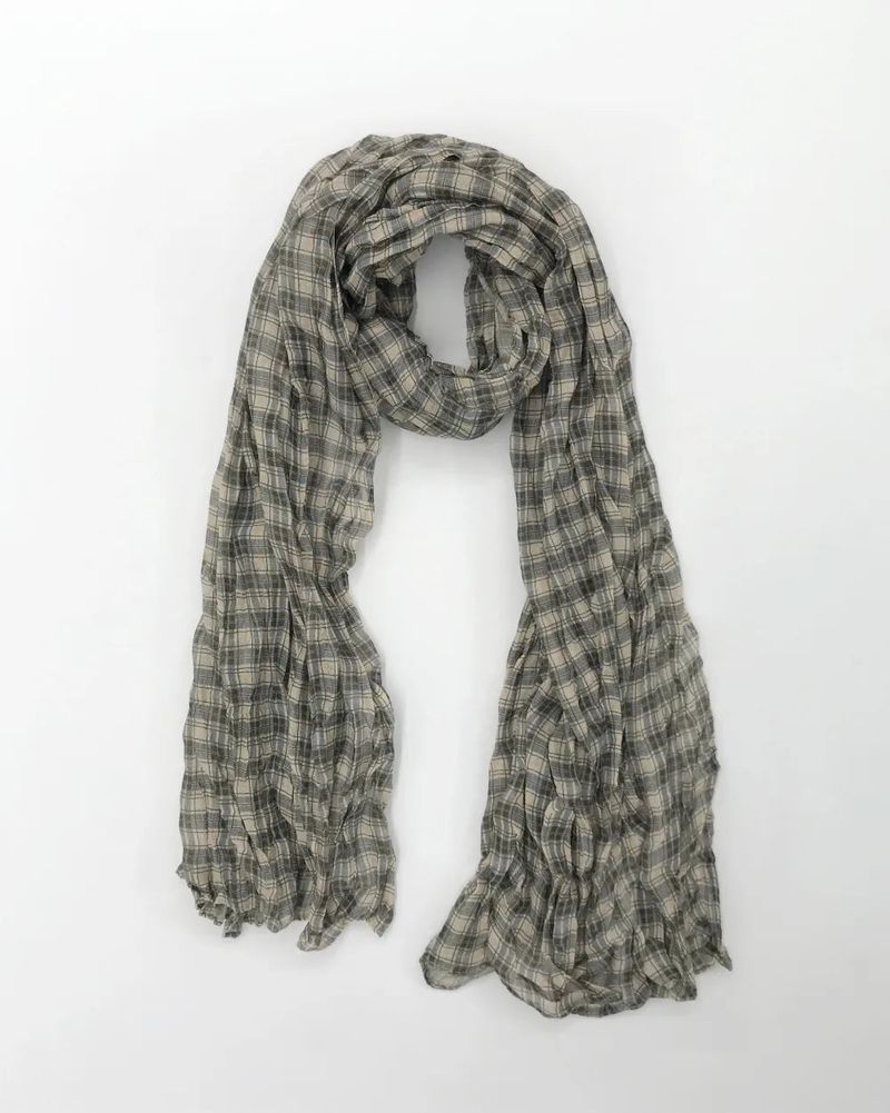 Kiki Pleated Check Scarf (2color)