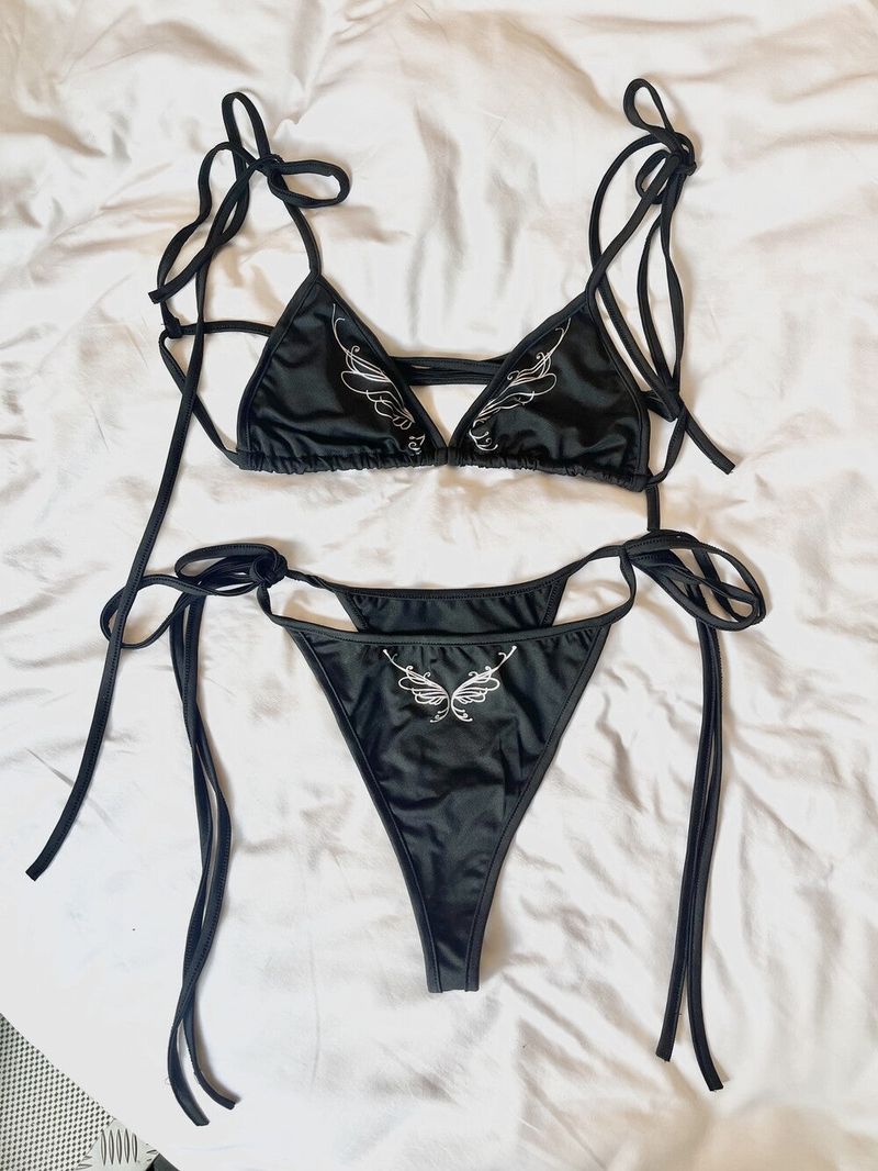 966. Cynical butterfly ribbon bikini