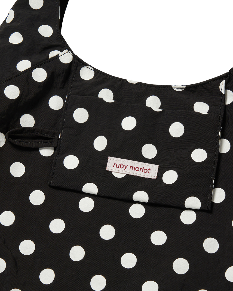 Foldaway tote - Black & White (M)