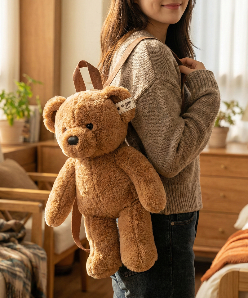 TEDDY ISLAND（テディアイランド）の「スタンディング テディベア バックパック [DARK BROWN]（バッグ）」