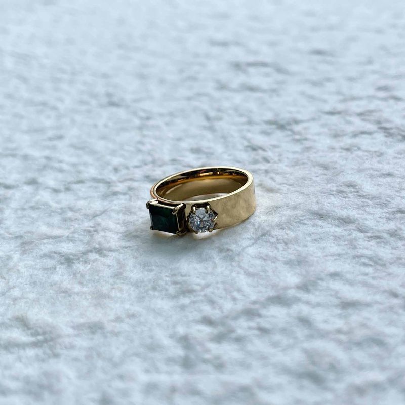 Asymmetric Gem Ring