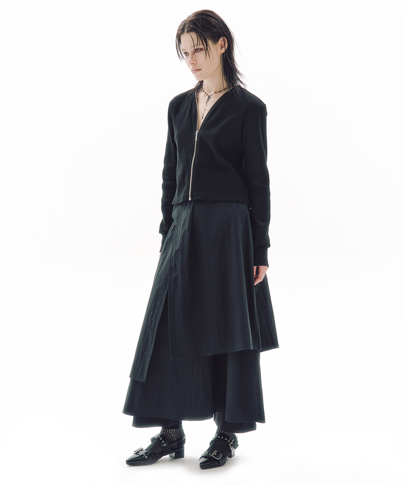 AROUND-NECK ZIP CARDIGAN