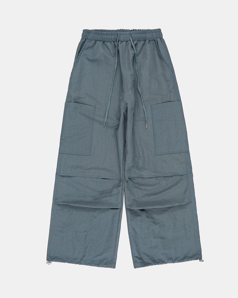 Middle flap open cargo banding pants
