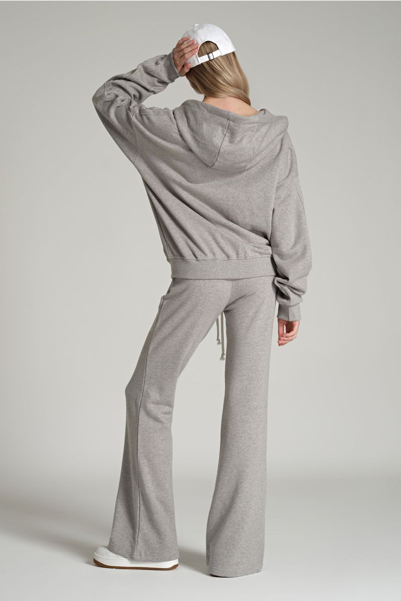 09 Numbering hooded zip-up, Gray