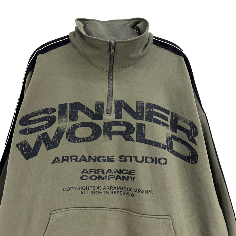 world tape half-zip sweatshirt