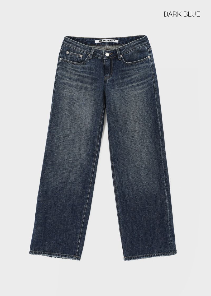 [MADE] Burnt Low-Waisted Wide Denim Pants