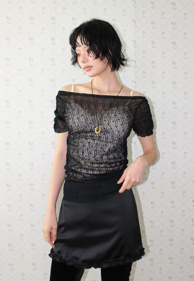 AAKE(アケ)の「WAVE BOAT-NECK TOP(Tops)」