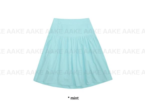 POP BUTTON MIDI SKIRT