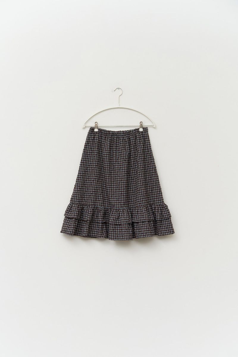 (W) Mus Checked Skirt