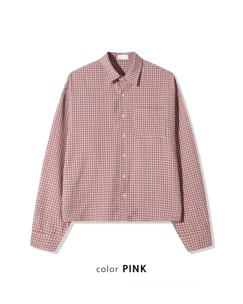 N Semi Crop Check Shirt