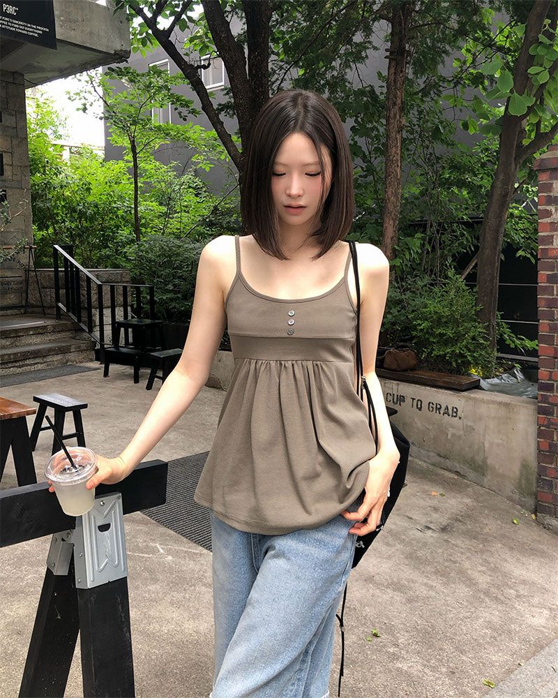 BEIDELLI（ベイデリー）の「[ORIGINAL] Nev Shirred Ribbed Sleeveless（Tops）」