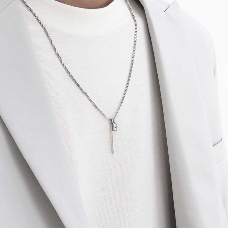 BASSCLEF（ベースクレフ）の「Men's Stick Bar Necklace Chain_CLEF MINI COS NEC（Accessories）」
