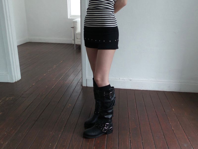 Stud folding shorts