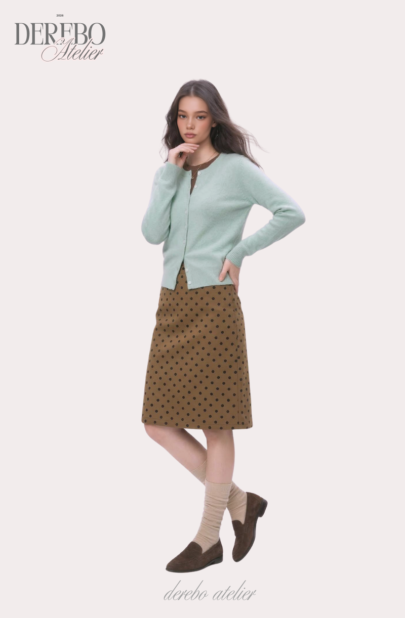 Mint Brown Layered Cardigan