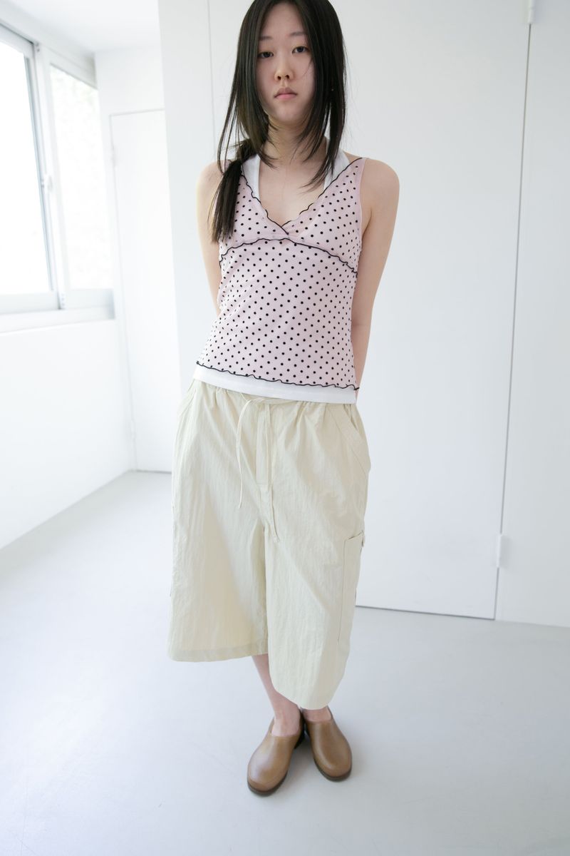 nylon button pocket bermuda pants(3colors)
