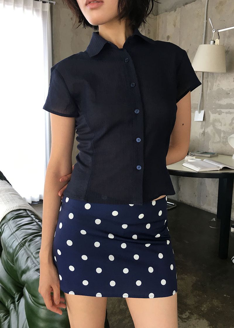 LOW POLKA DOT MINI SKIRT