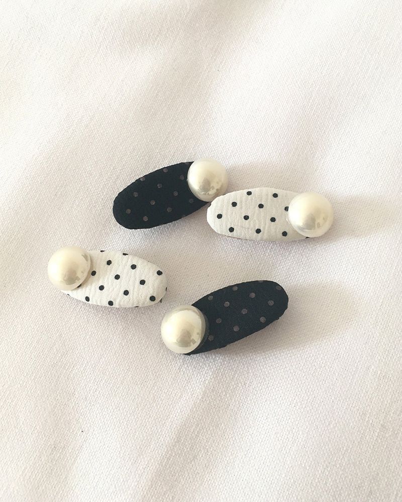 Curry Mini Dot Pearl Hairpin