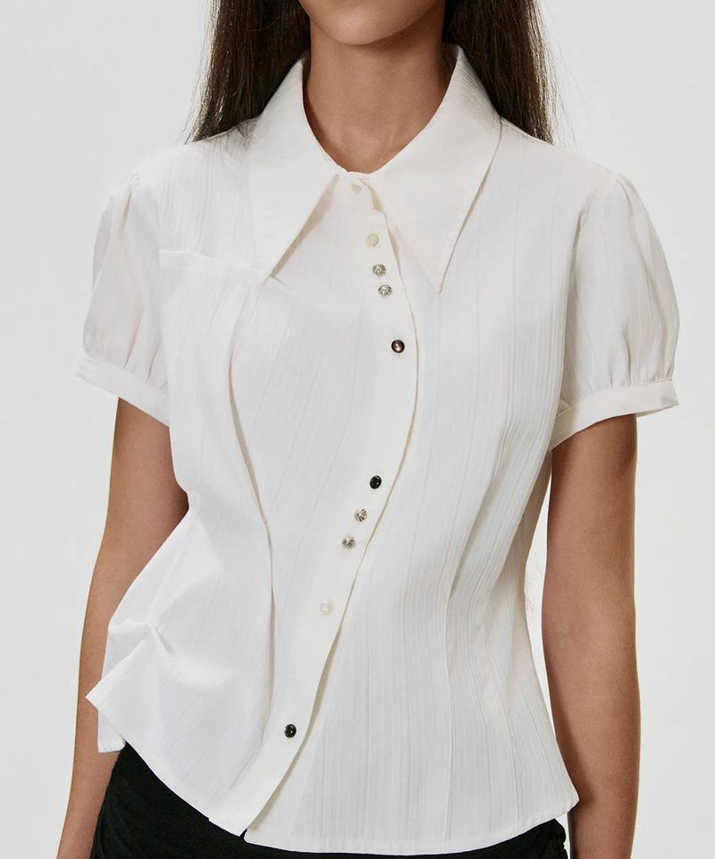 DOZI - Puffed Button Up Shirt _ OFF WHITE