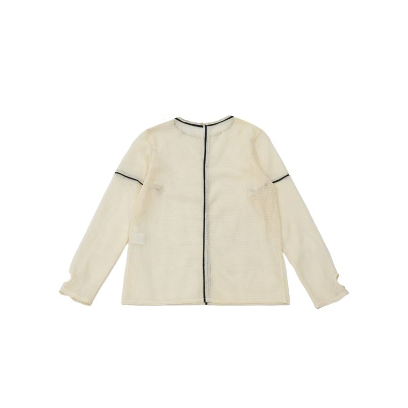 line mesh pullover