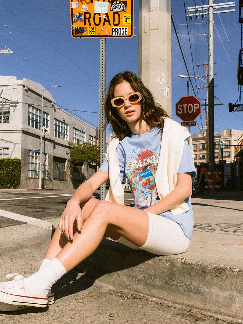 Rose Garden T-Shirt (Light Blue)