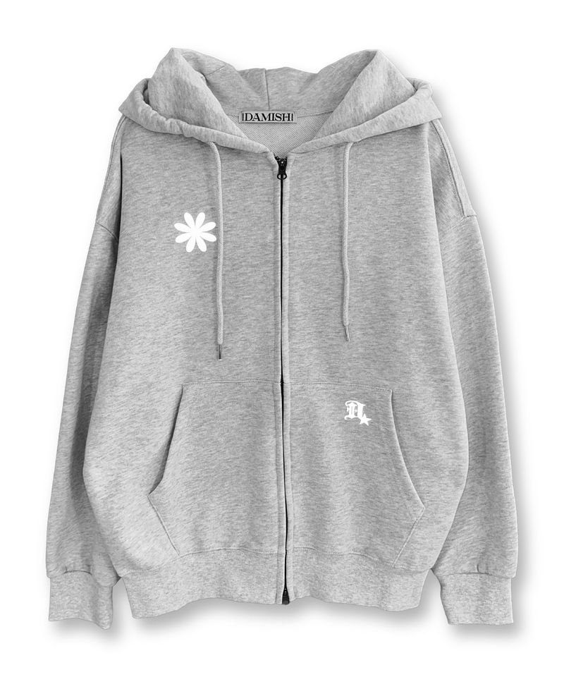 Symbol Logo Twoway Hoodie Zip-up_Gray