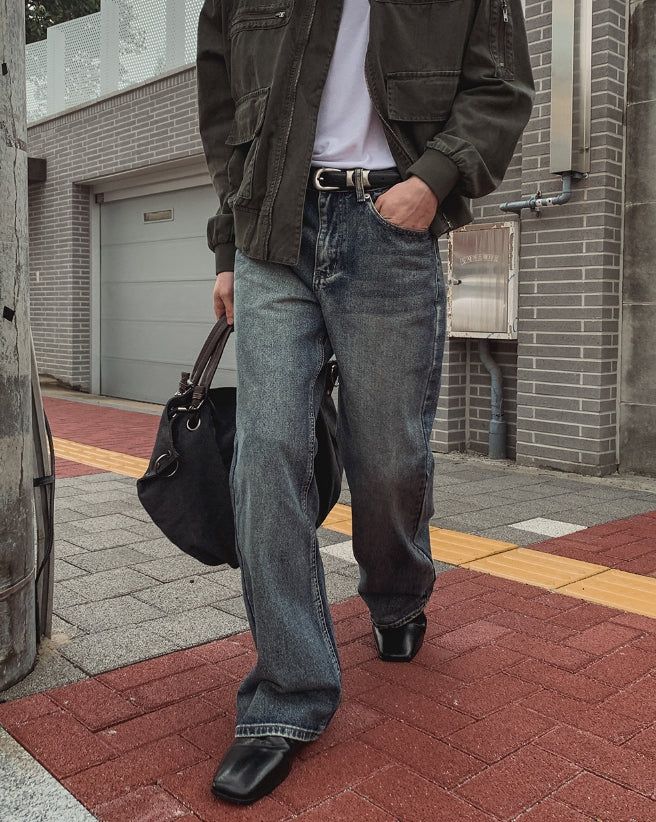 Greburn Washed Bootcut Denim
