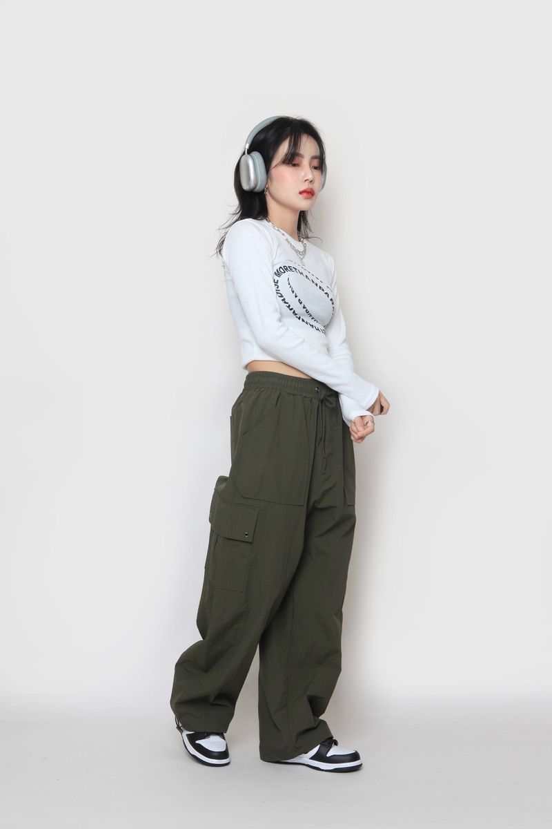 Wave Crop Long Sleeve T-Shirt