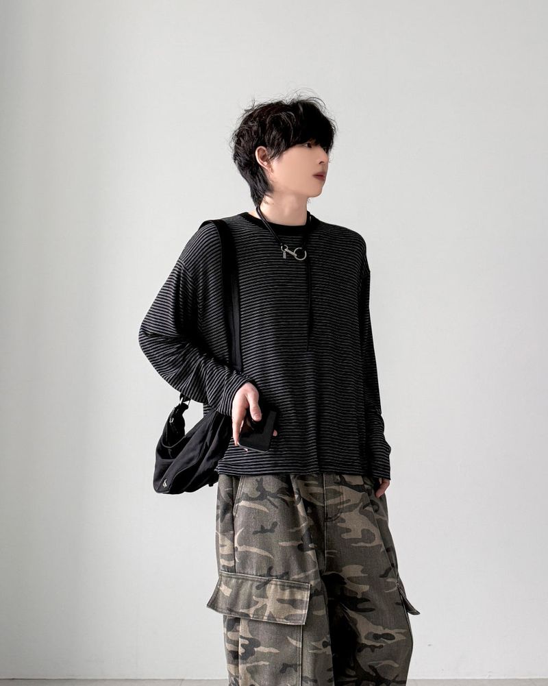 YOURNUS（ユアナス）の「Bench Stripe Long Sleeve（Tops）」
