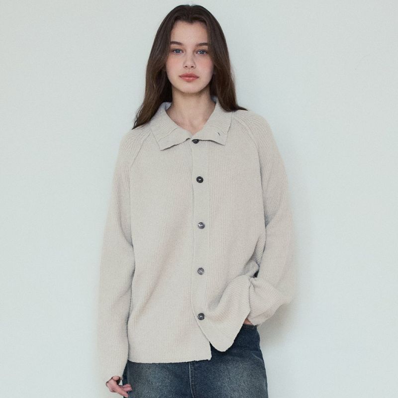 Always Buccle High-Neck Cardigan_4Color