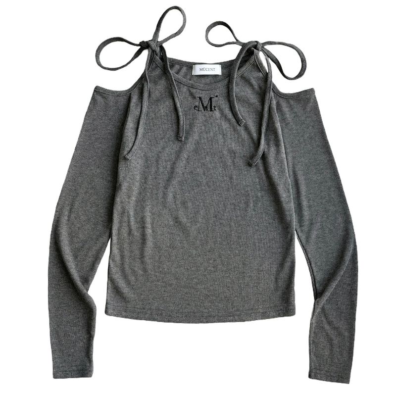 NEKI RIBBON OFF SHOULDER T (3COLOR)