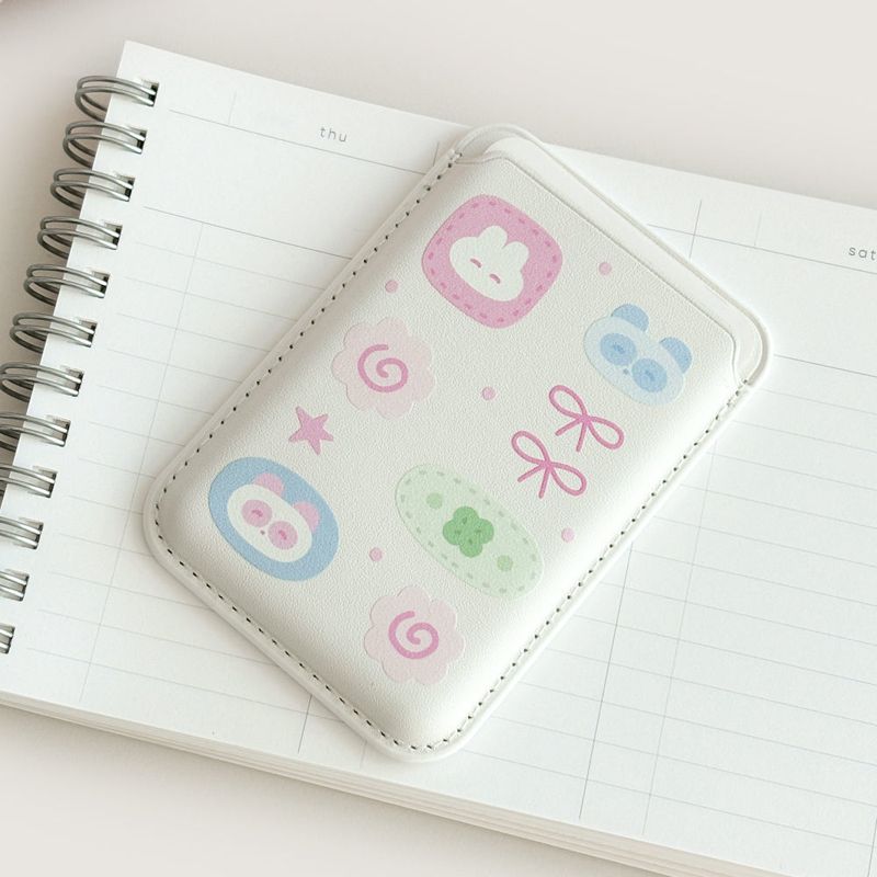 [Macsafe] Panda MagSafe Leather Card Wallet