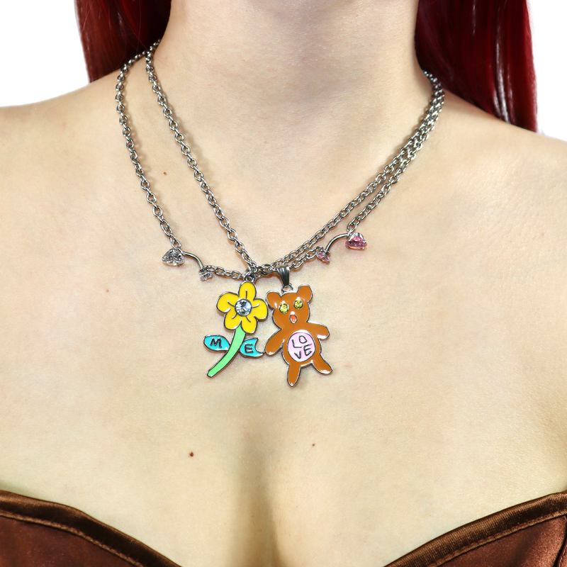 'Love me' couple necklace