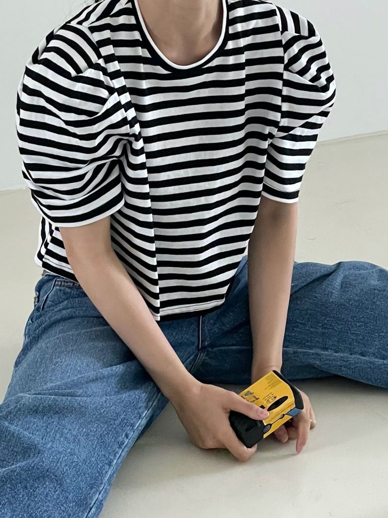 Garni puff stripe T