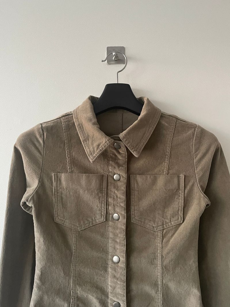 Western collar mini dress