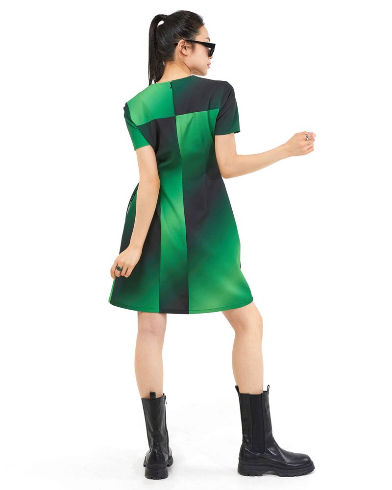 DOZI - Gradient Dress _ Green