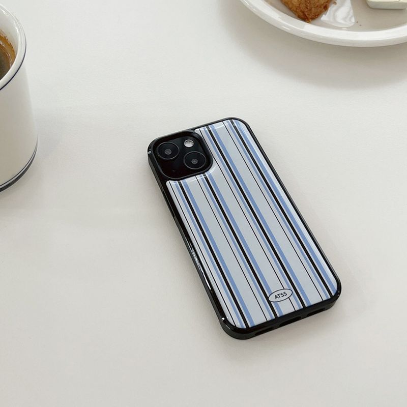 Blue Stripe Epoxy Bumper Case