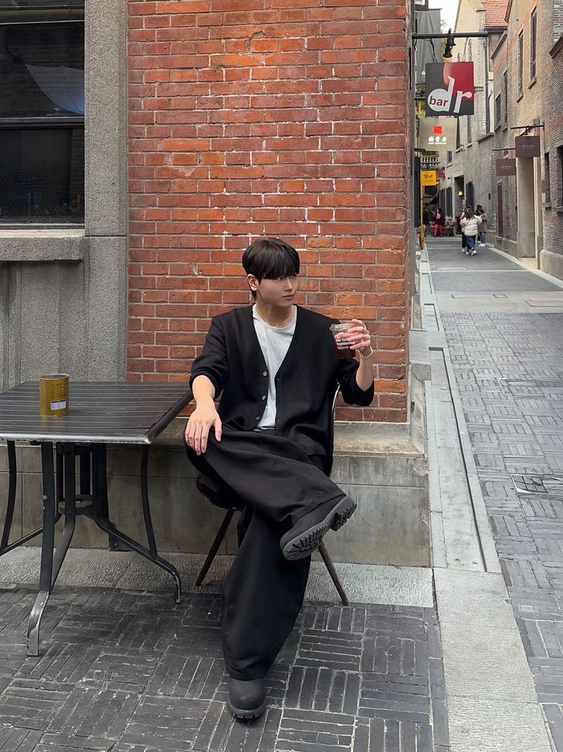 [Premium] Clean Wool Knit Cardigan