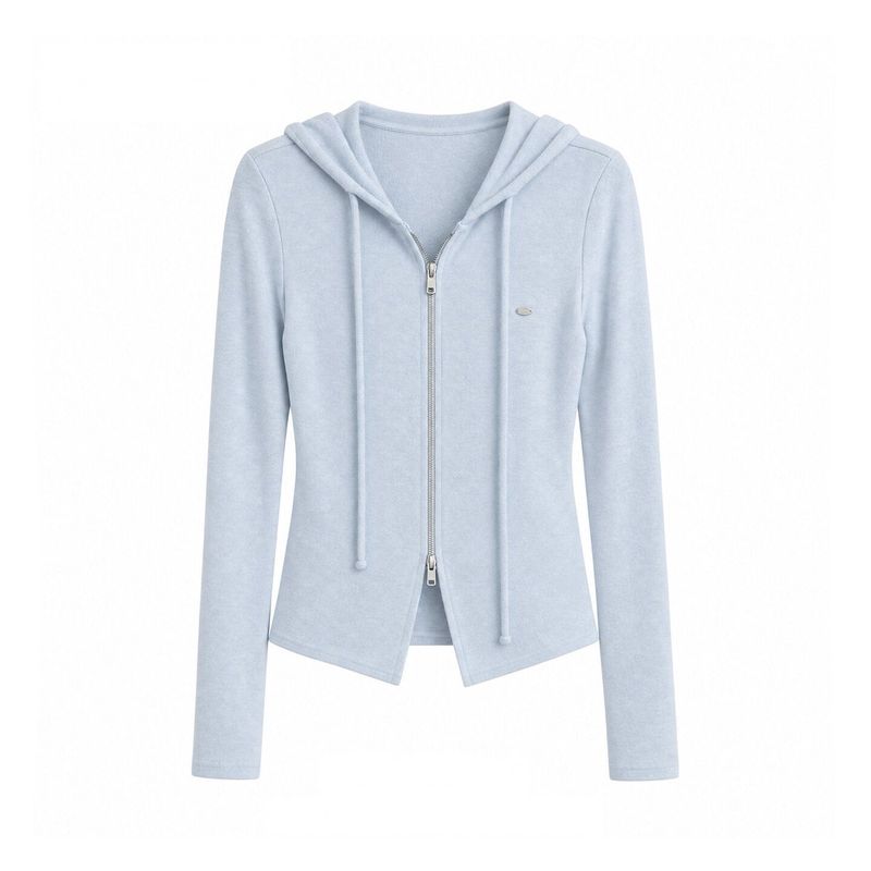 Elina Slim Two-Way Hood Zip-Up