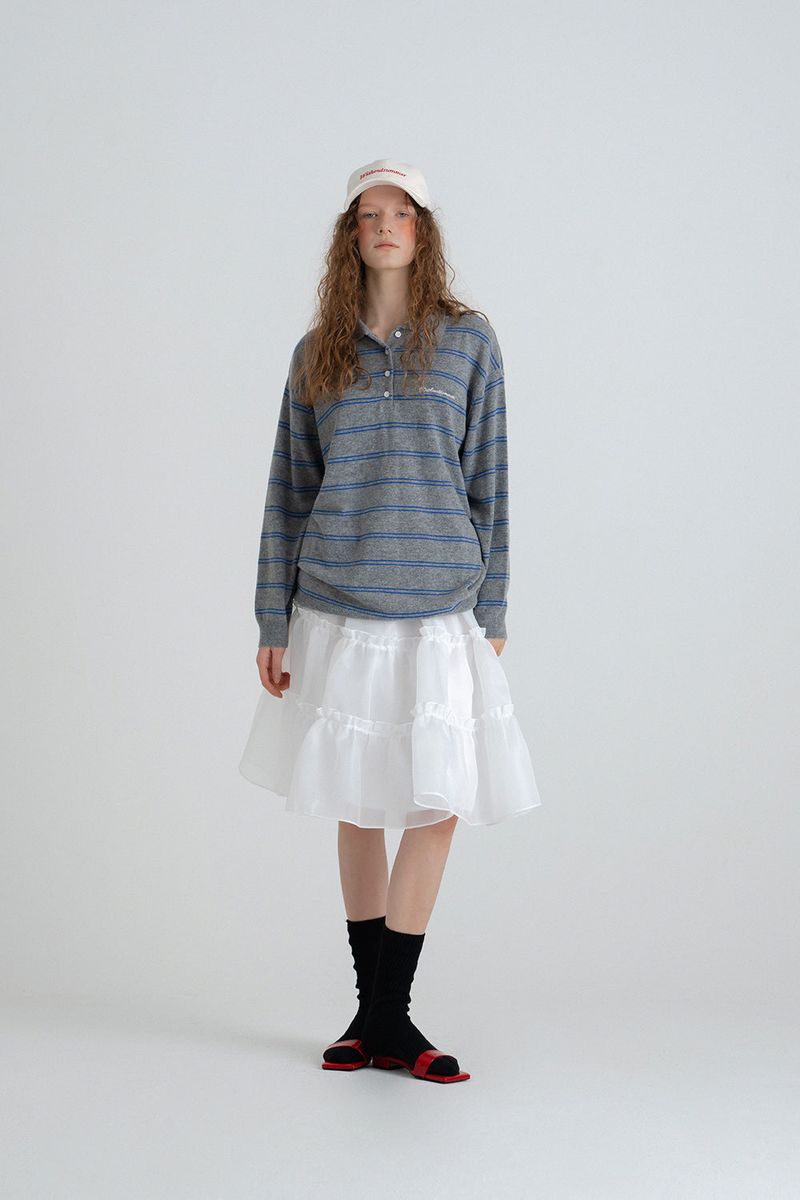 Cozit stripe knit_gray