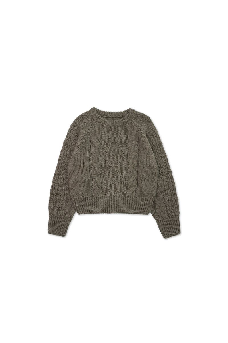 Cozy cable knit_brown