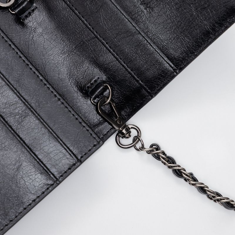 Knotted Wallet Bag (Real Leather-BK)
