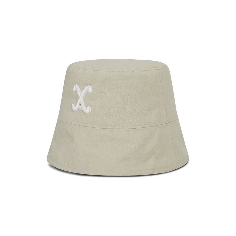 VA Curved 3D Logo Drop Bucket Hat / Beige