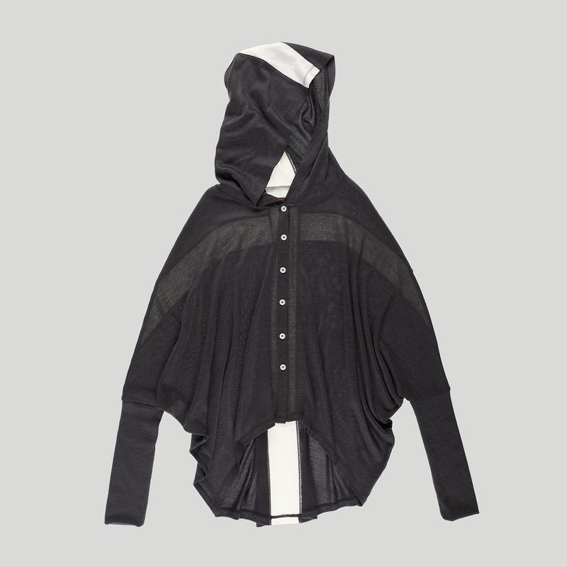 BATWING CROSS KNIT HOODIE
