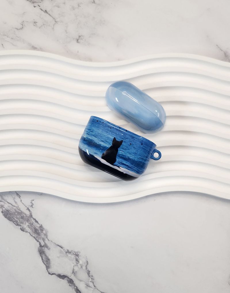 [kitty by the sea airpods/buds case]