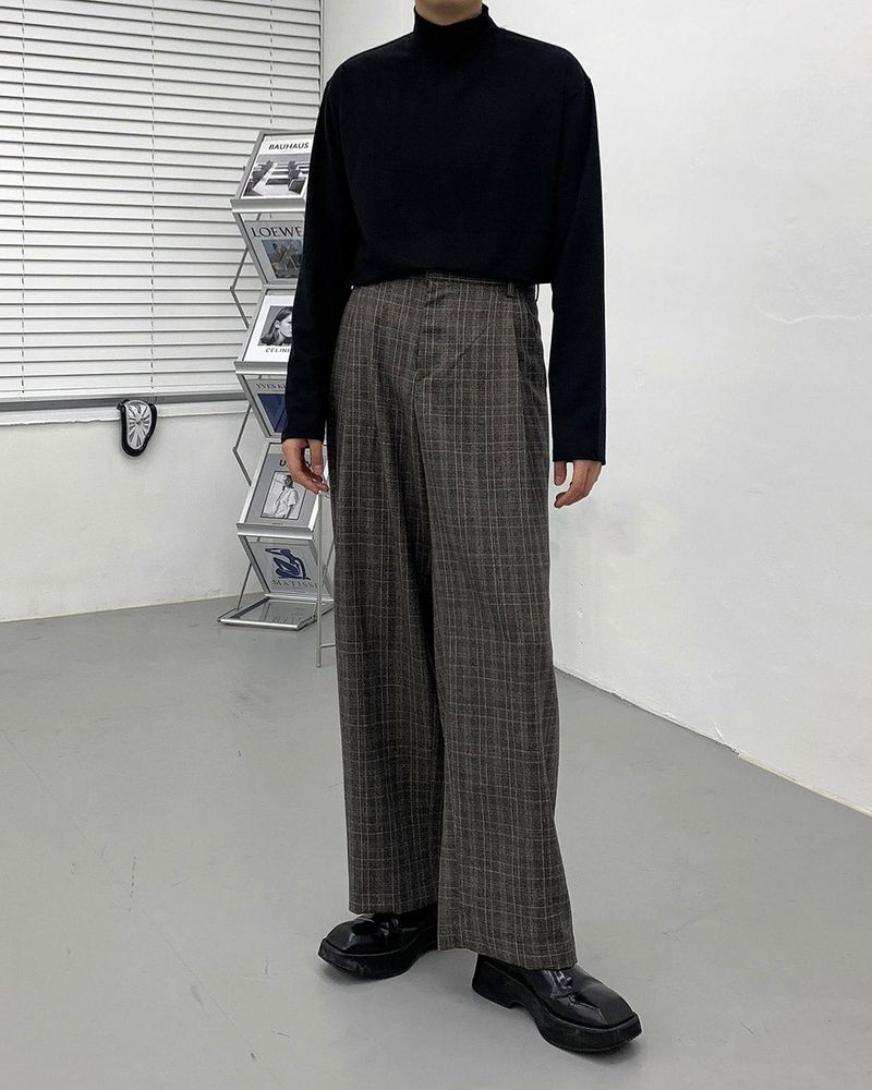 Midas Check Wide Slacks (2 colors)