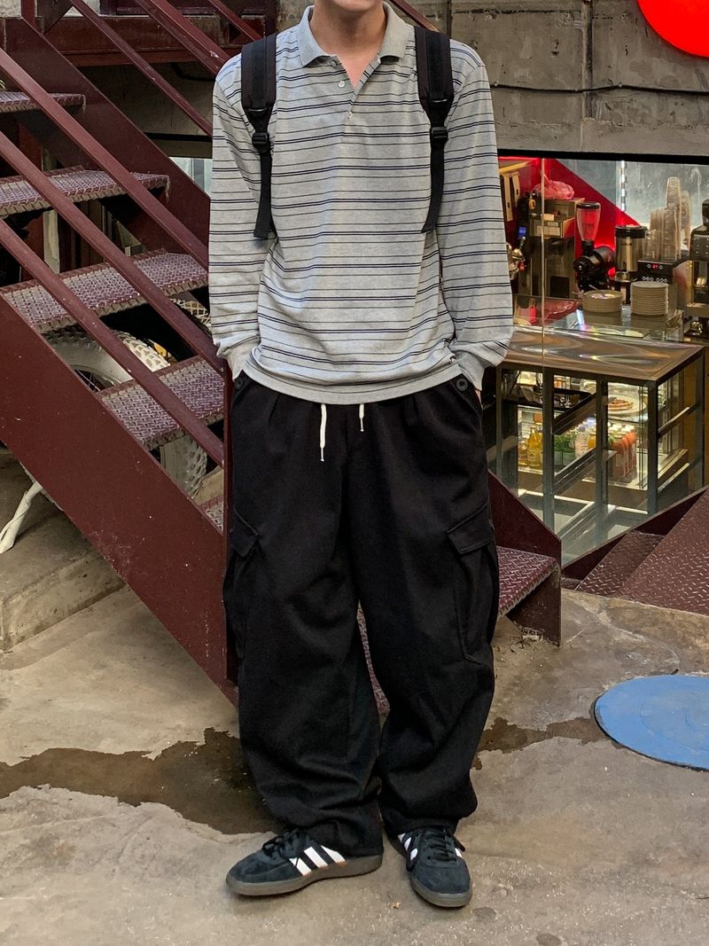 Dean Button Cargo Sweat Pants