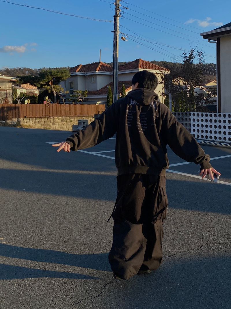 Double Zip Wing Cargo Balloon Pants 2C