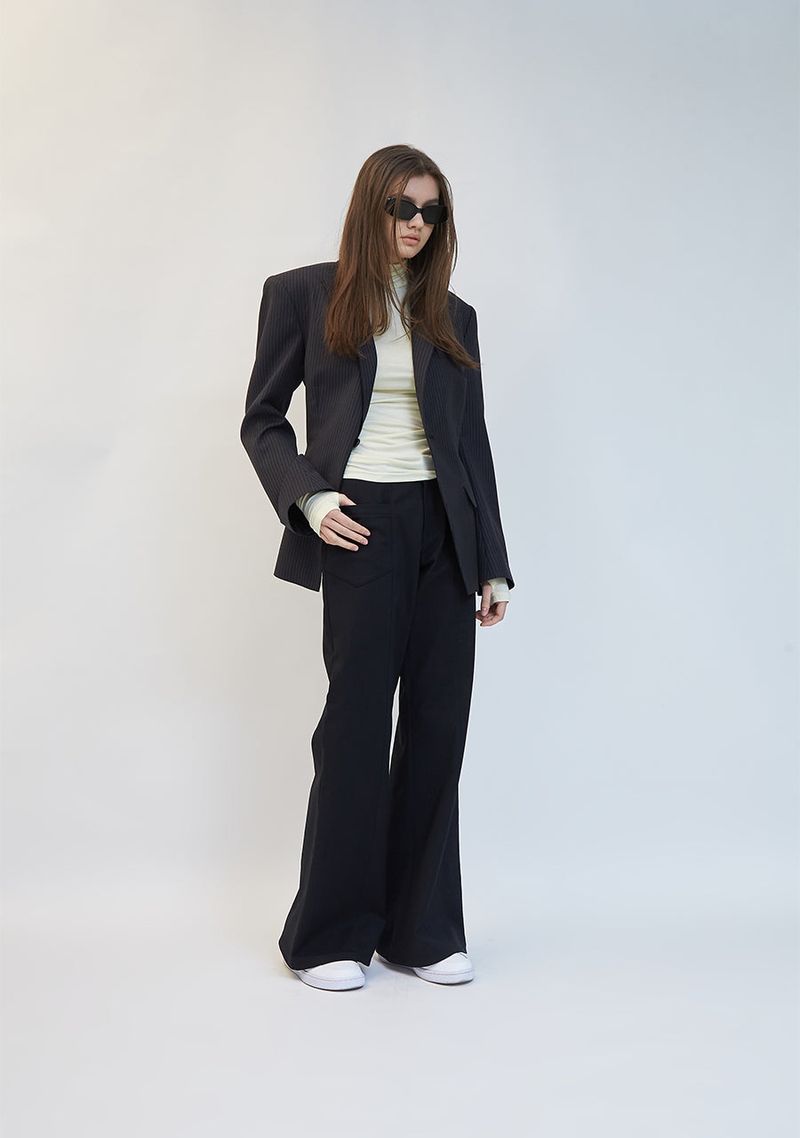 FRONT POCKET FLARE PANTS