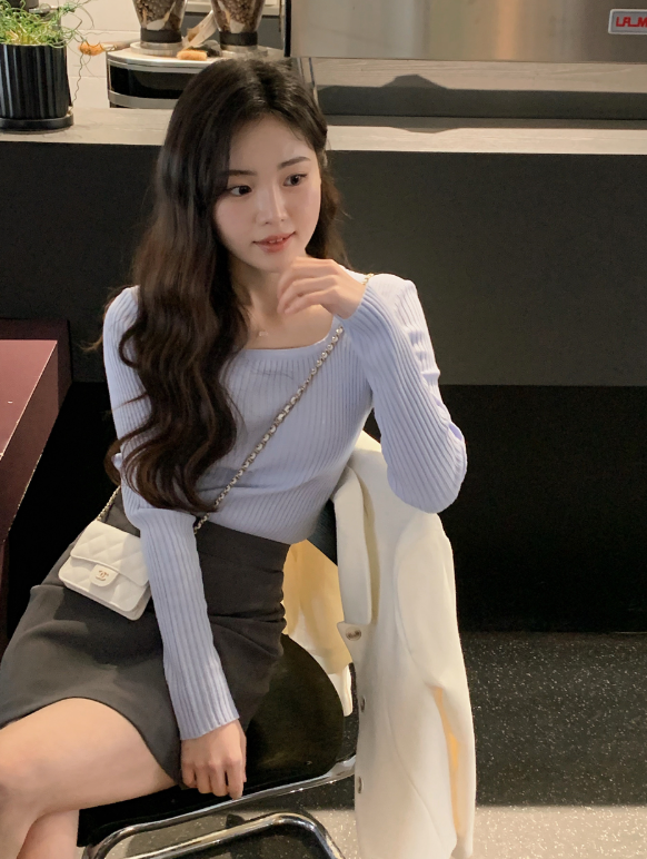 Slim Fit Square Rib Knit (5color)