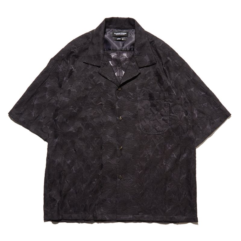 PLATEAU STUDIO（プラテウスタジオ）の「black floral shirt（Tops）」